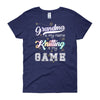 Grandma is my name, Knitting is my game Women's short sleeve t-shirt