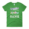 Grandma is my name, Knitting is my game Women's short sleeve t-shirt